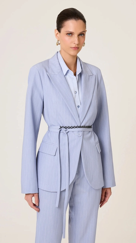 blazer dudalina risca de giz elsa amarração