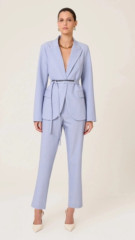 blazer dudalina risca de giz elsa amarração