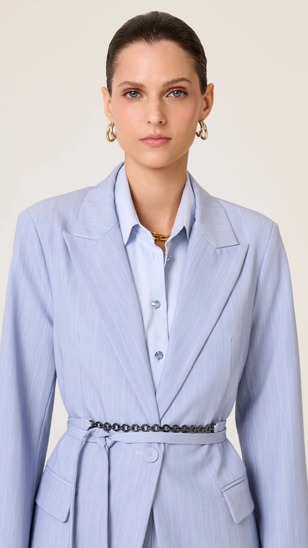 blazer dudalina risca de giz elsa amarração