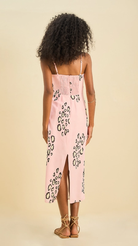 vestido midi estampado open