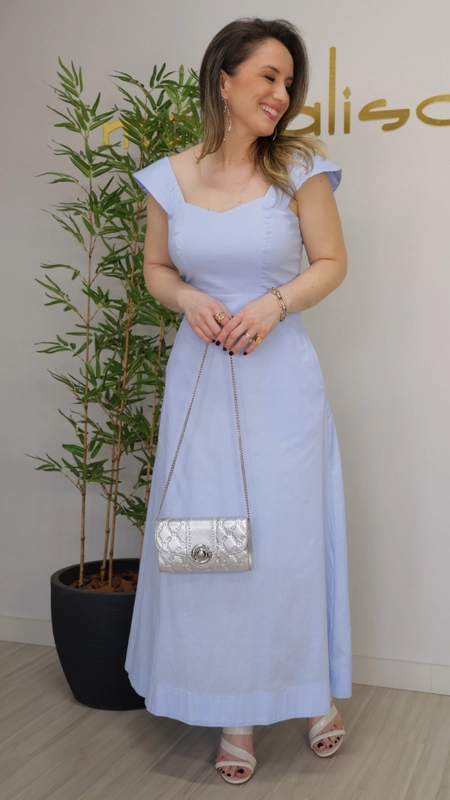 vestido midi tricoline ana