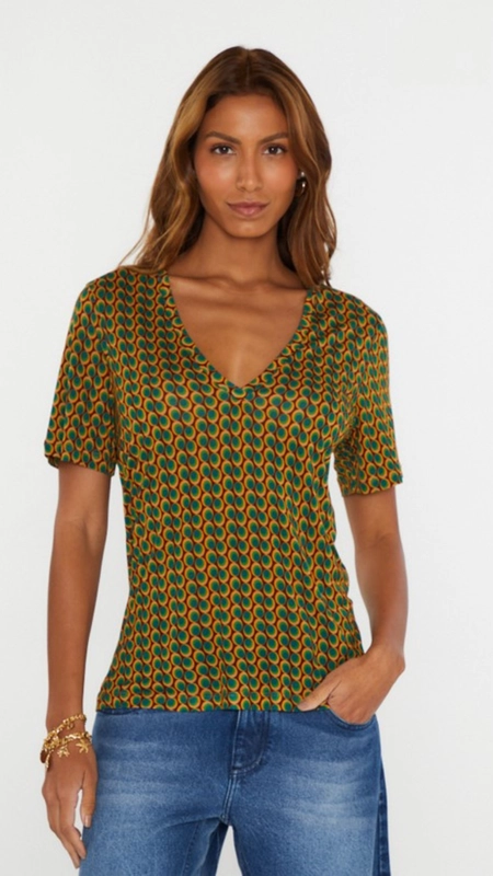 camiseta animale decote v mc geo paletine