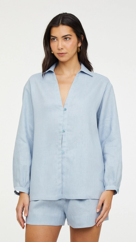 blusa de linho animale botões