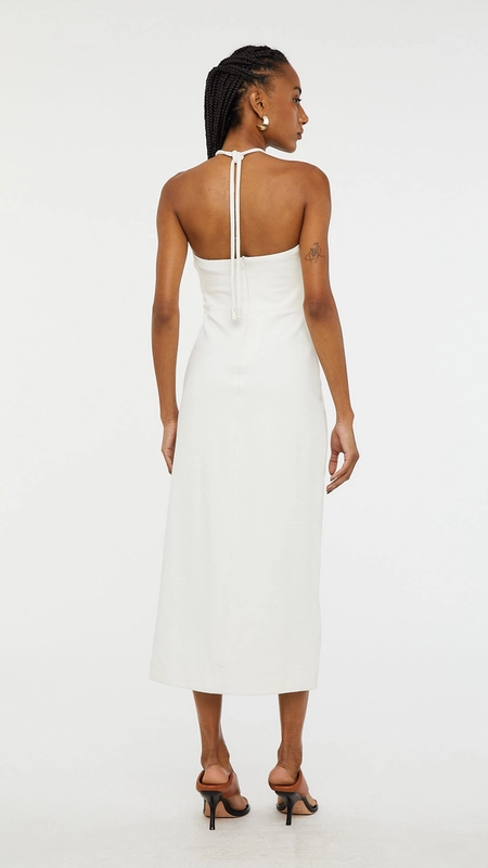 vestido midi animale concha