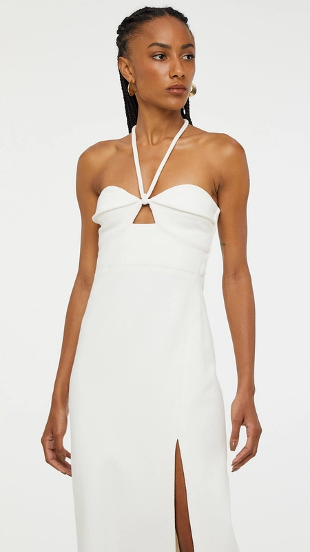 vestido midi animale concha