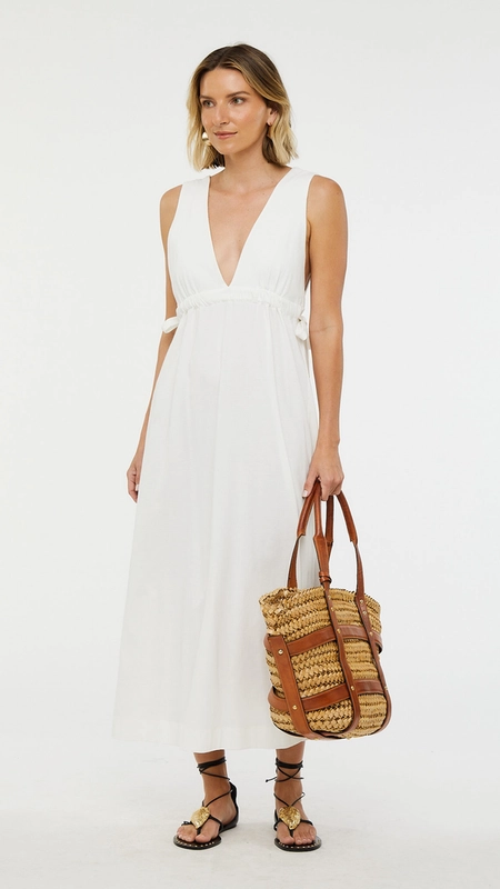 vestido midi animale amarração lateral