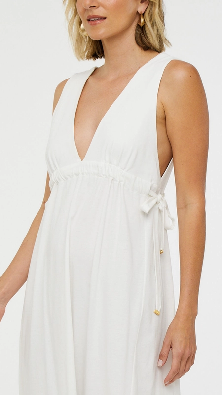 vestido midi animale amarração lateral