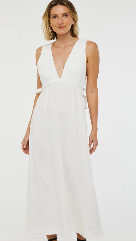 vestido midi animale amarração lateral