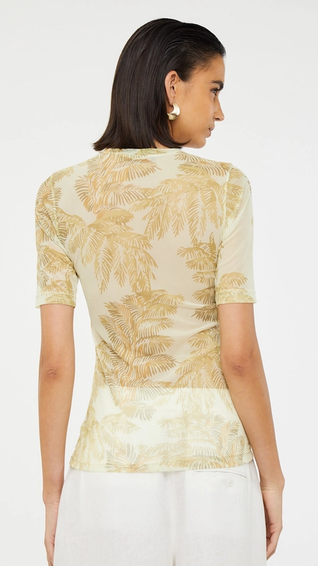 blusa tule mc animale folhagem plumes