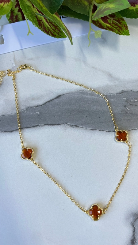 colar corrente trevo