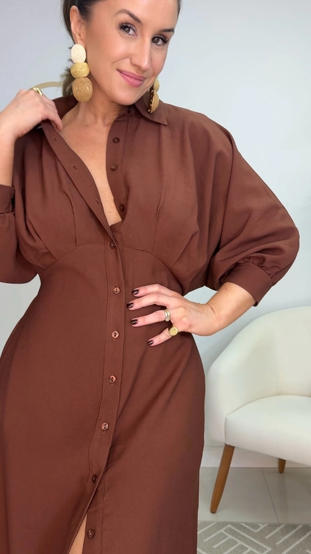 vestido chemise alfaiataria capadocia