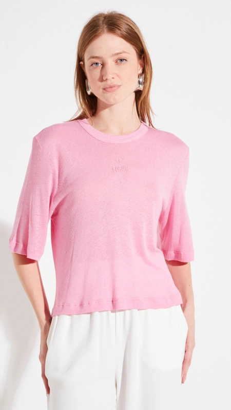 Camiseta forum viscolinho manga curta