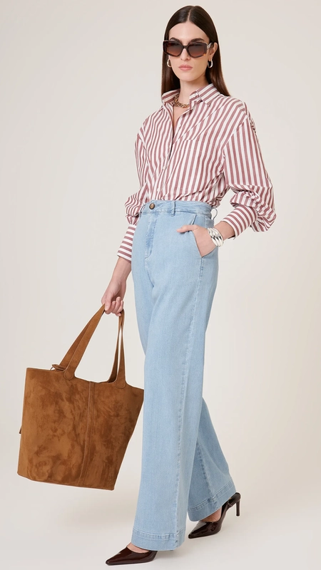 calça jeans renata wide alfa dudalina