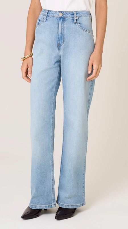 calça jeans melissa wide leg dudalina