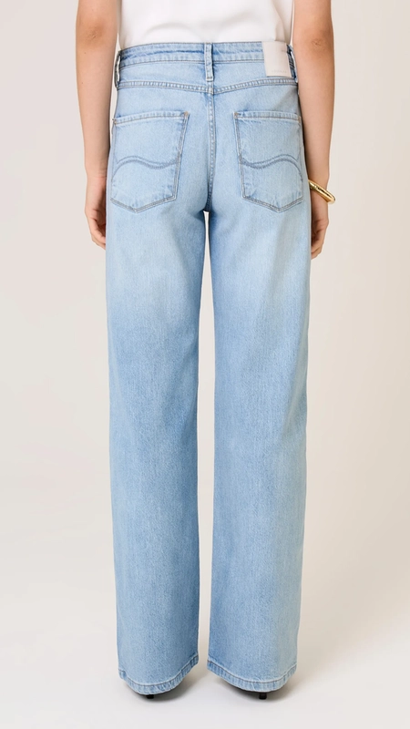 calça jeans melissa wide leg dudalina