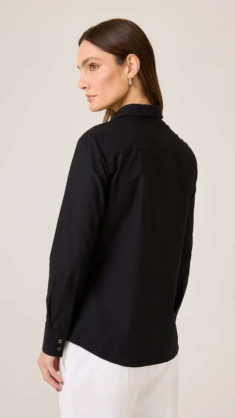 camisa ml fem regular tricoline liso dudalina