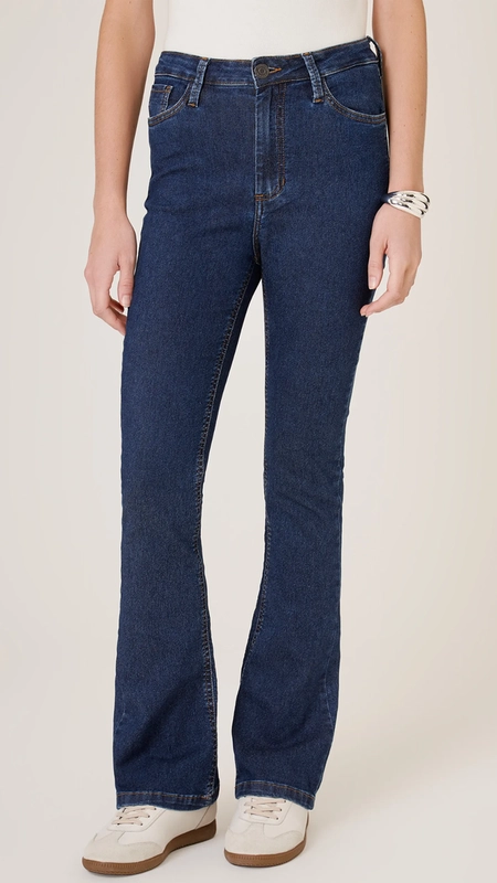calça jeans perola bootcut dudalina