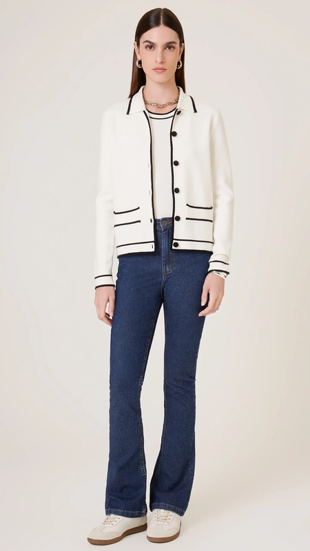 calça jeans perola bootcut dudalina