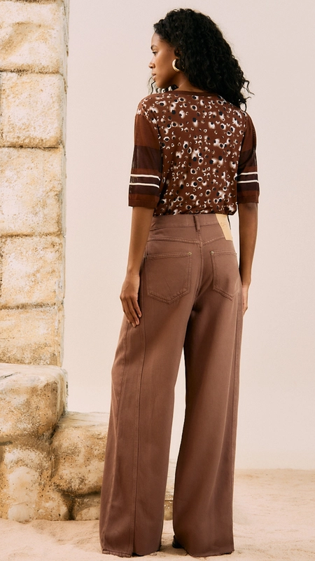 calça sarja color open basic comfort