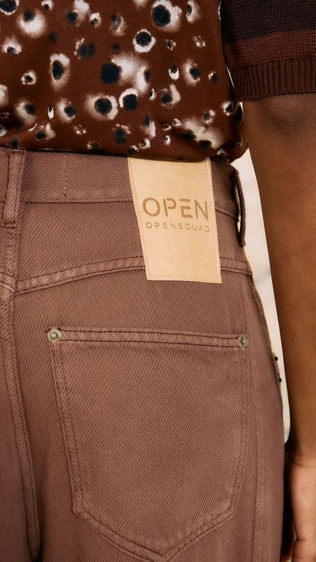 calça sarja color open basic comfort