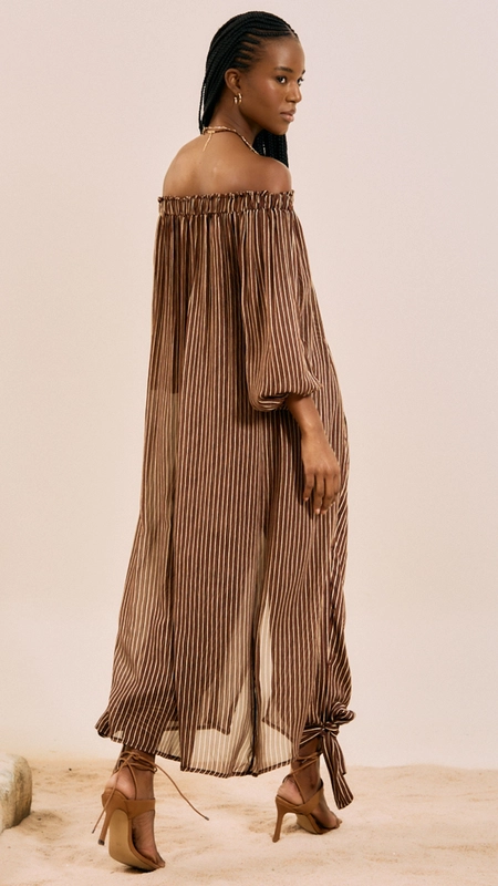 blusa listrada alongada open