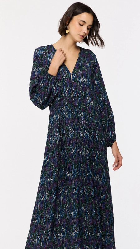 vestido midi animale boho textura fairy