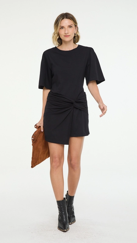 vestido t-shirt curto animale frente torcida