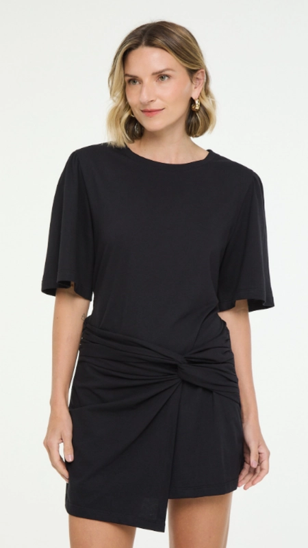 vestido t-shirt curto animale frente torcida