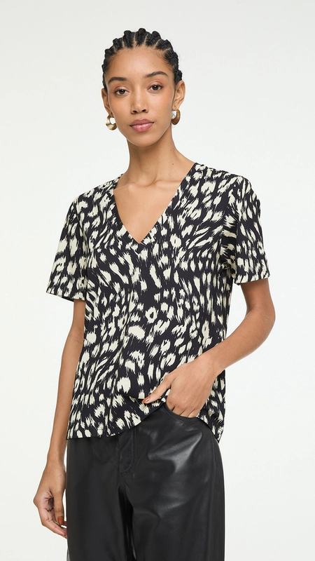 camiseta animale decote v onça abby