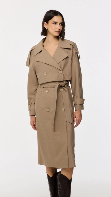 casaco trench coat xadrez animale