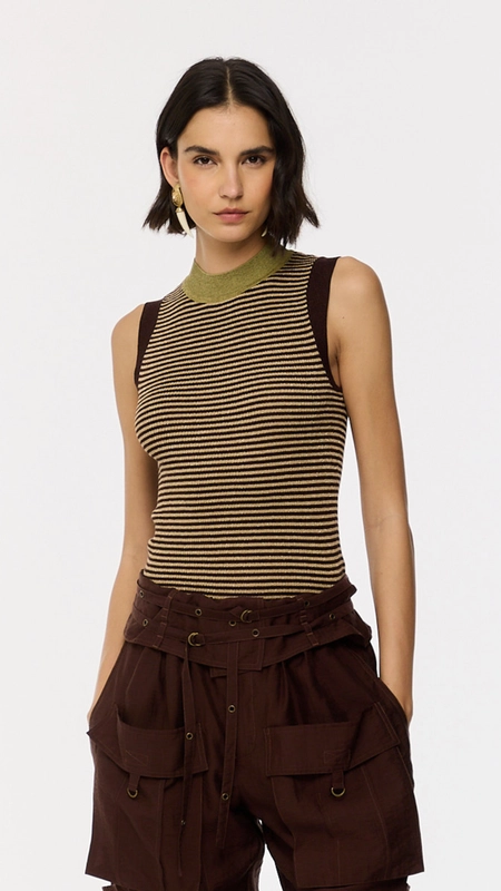 regata tricot animale listrada com lurex colors