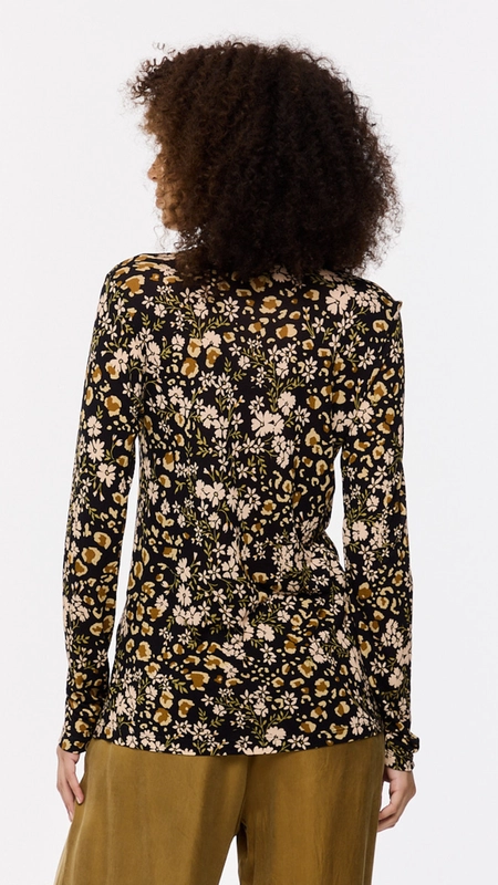 camiseta animale decote v manga longa liberty