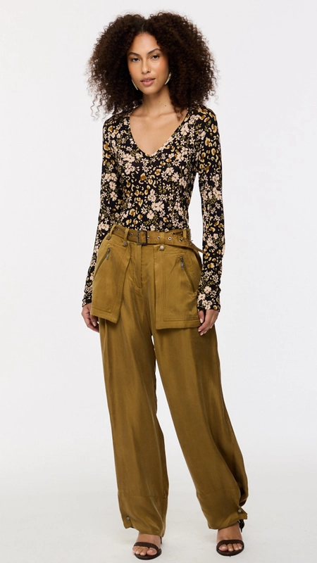 camiseta animale decote v manga longa liberty