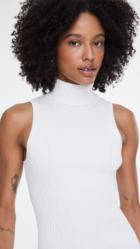 regata tricot com gola alta animale jeans