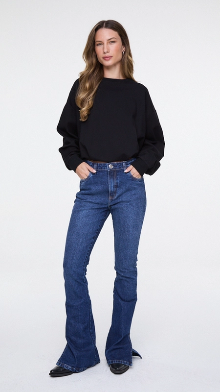 calça jeans boot basic midi fenda animale jeans