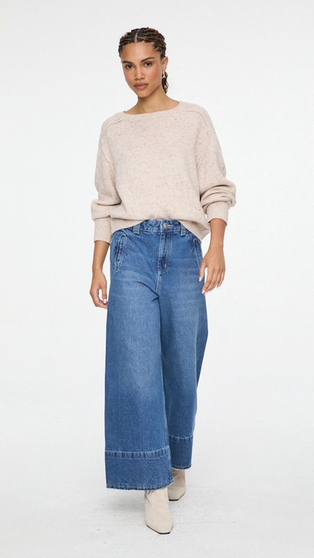 blusa pull tricot animale jeans