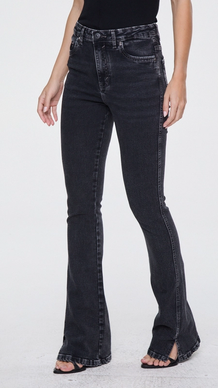 calça jeans boot basic midi black animale jeans