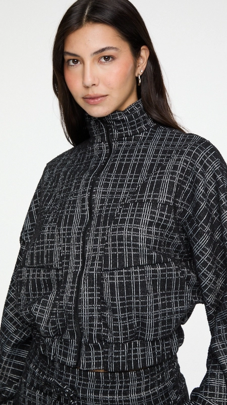 jaqueta malha texturizada animale jeans cj