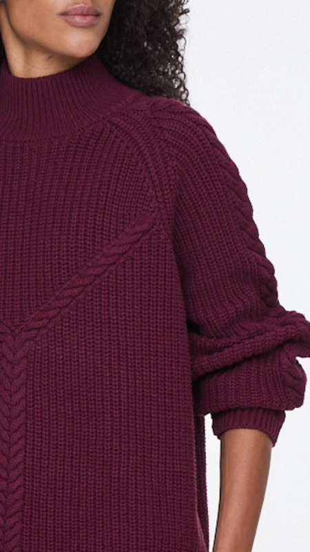 blusa tricot detalhes trançados animale jeans