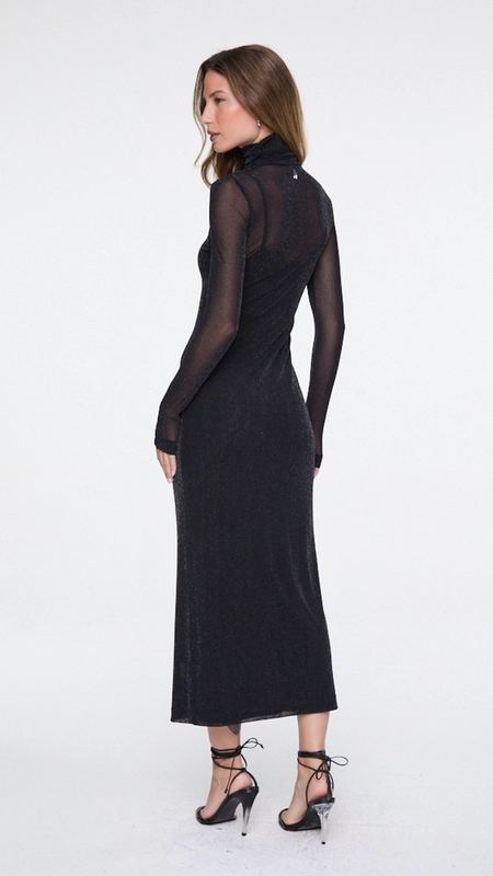 vestido midi tule com glitter animale jeans