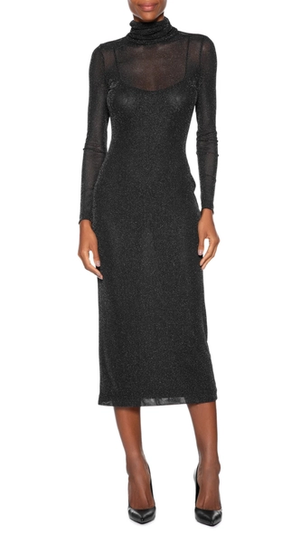 vestido midi tule com glitter animale jeans