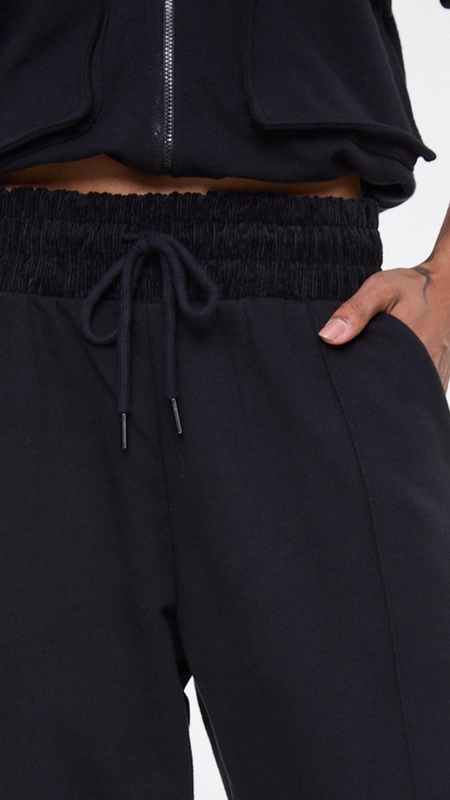 calça moletom detalhes rib animale jeans cj