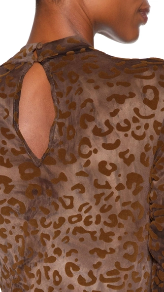 vestido midi devore onça ml animale jeans