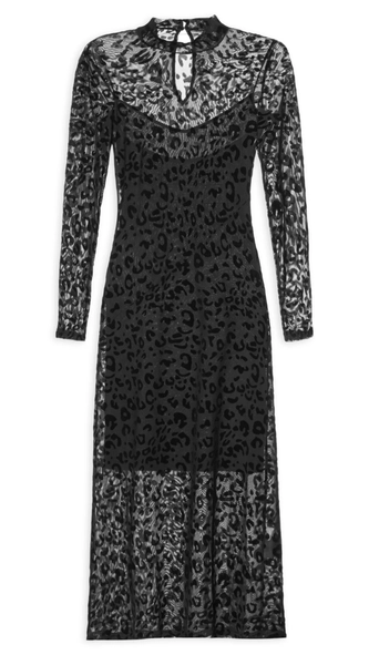 vestido midi devore onça ml animale jeans