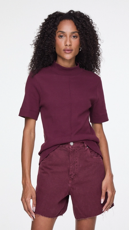 blusa mc gola alta ribana animale jeans