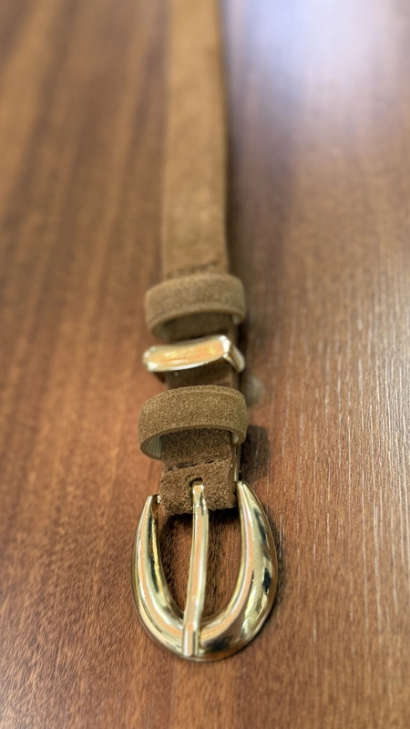 cinto couro camurça modern 2cm