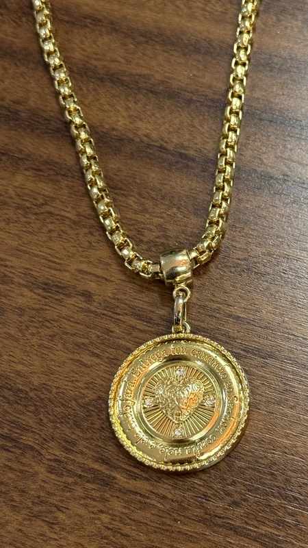 colar corrente medalhão