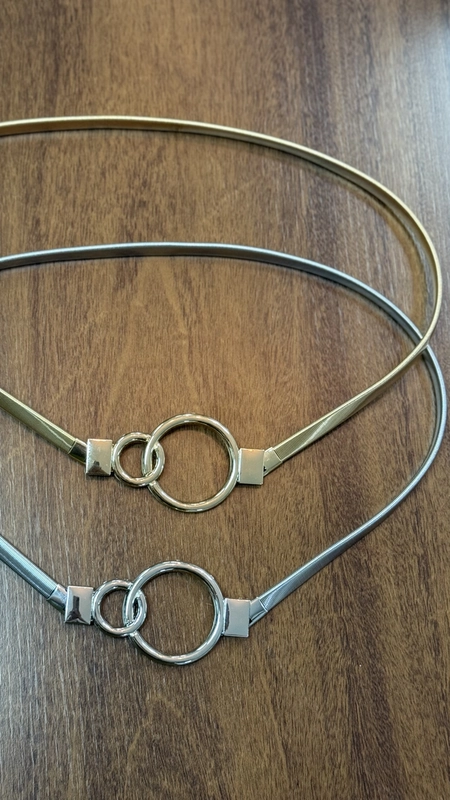cinto metal flexível elos circle duplo