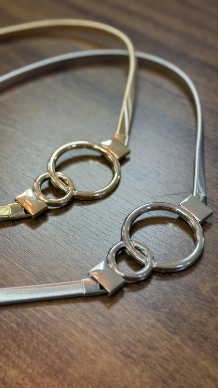 cinto metal flexível elos circle duplo