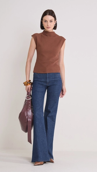 blusa canelada gola alta forum